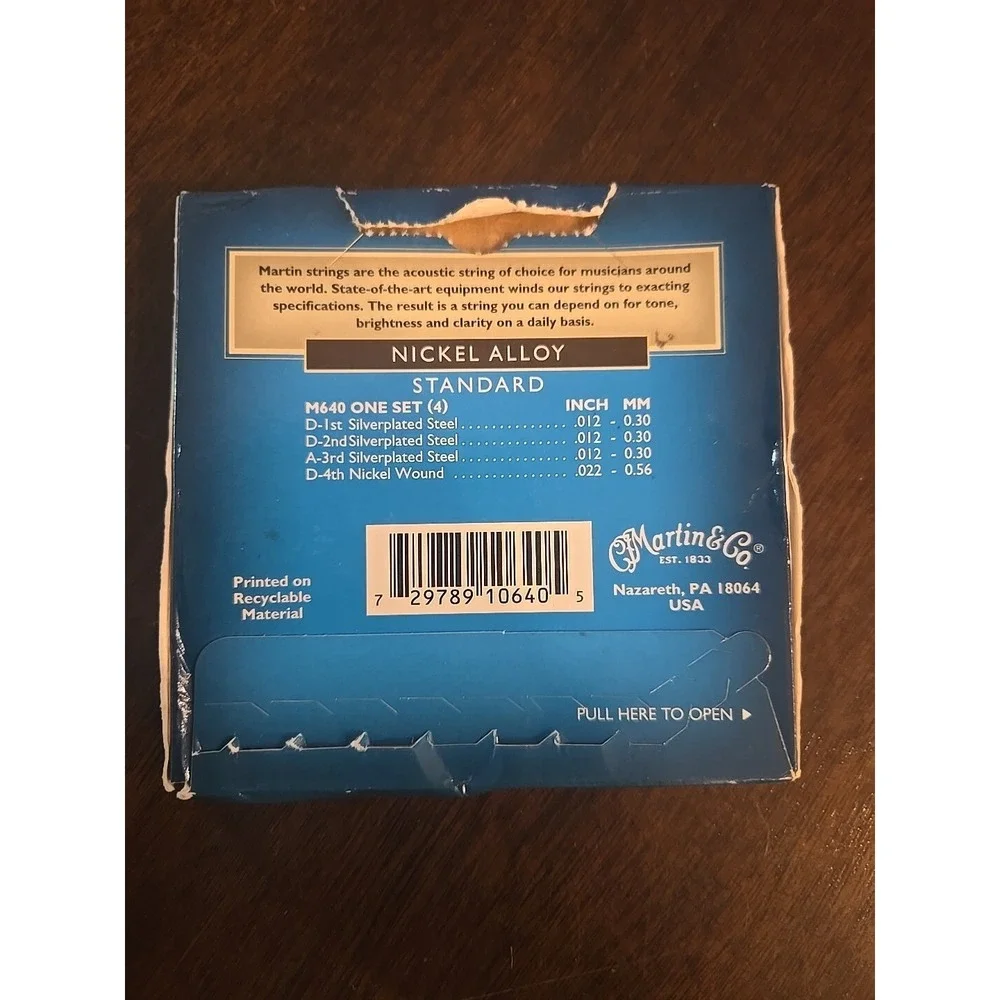 Martin M640 Dulcimer Nickel Alloy Standard Strings .012-.022